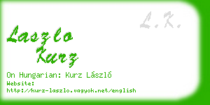 laszlo kurz business card