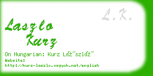 laszlo kurz business card